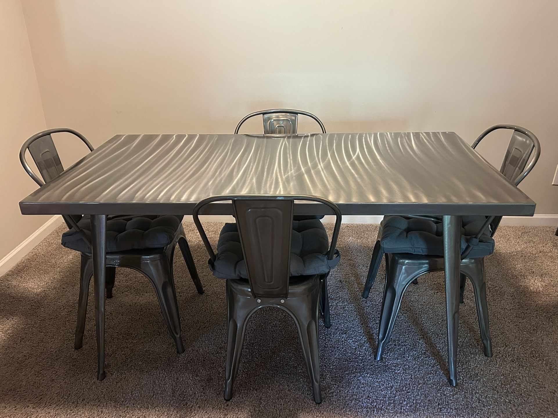 Metal Dining Table With 4 Chairs