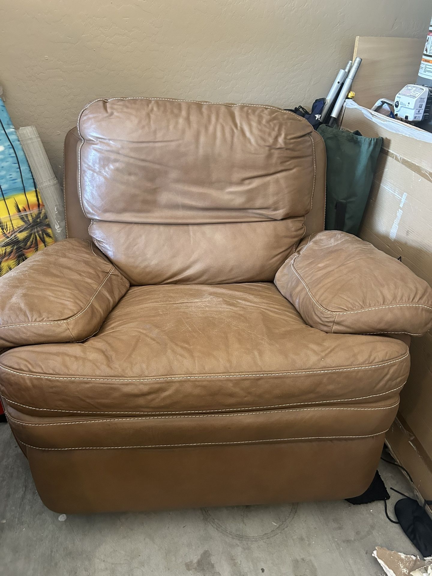 Leather recliner