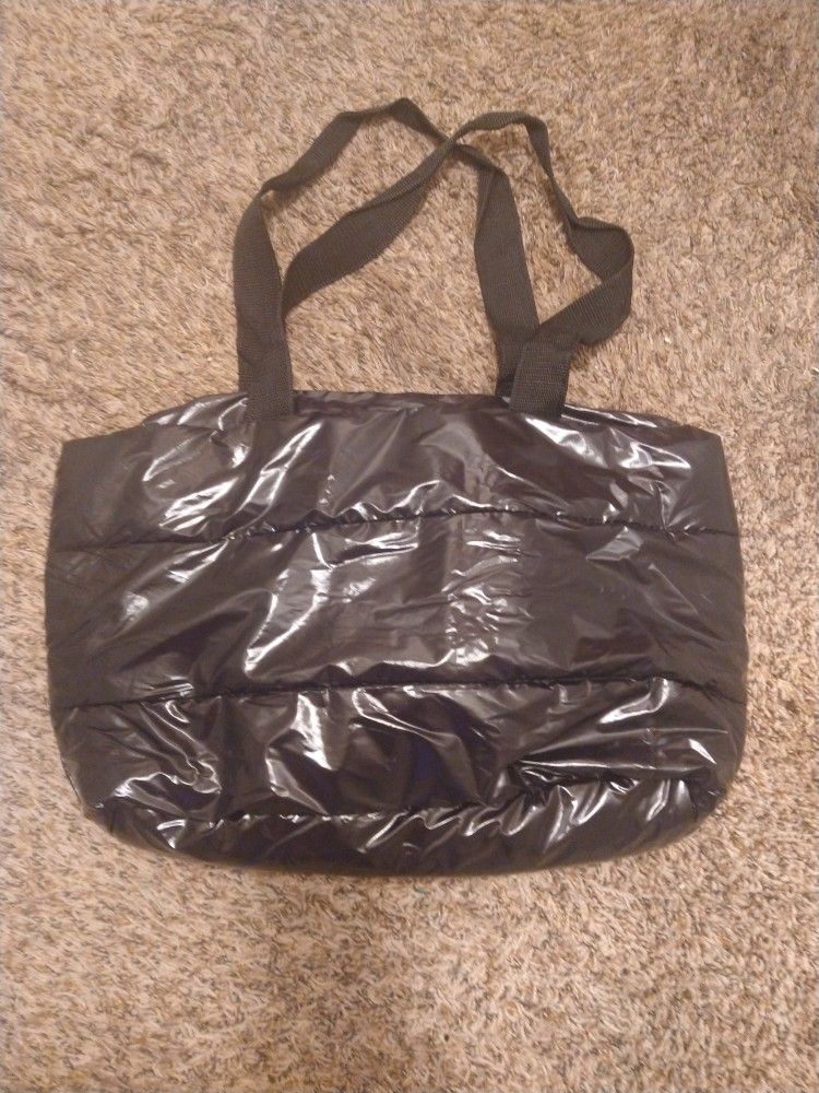 Black Leather Tote Bag