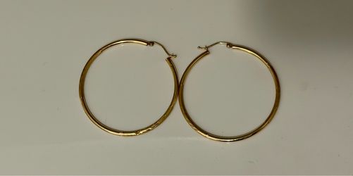 Yellow gold 14k hoop earrings