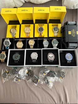Invicta and techno marine watch lot