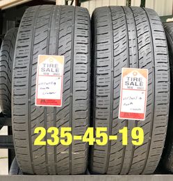 2 used tires 235/45/19 Kumho