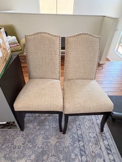 Free 2 Upholstered Dining Chairs