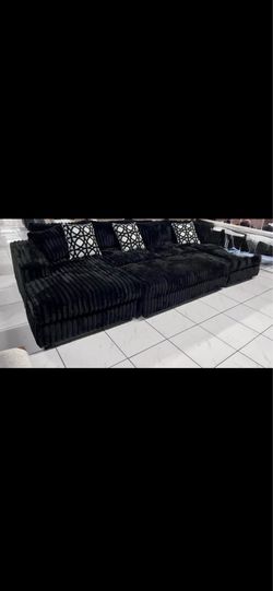 Large black couch