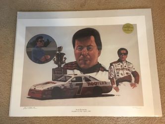 Alan Kulwicki #d Lithograph signed by the artist! Very cool piece!