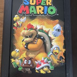 Nintendo Mario & Zelda Wall Art (Framed) - Gaming Setup/ Room Decor