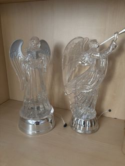 Two Clear Angels Figurine
