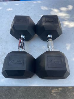 CAP Barbell, 45lb Rubber Hex Dumbbell, Single