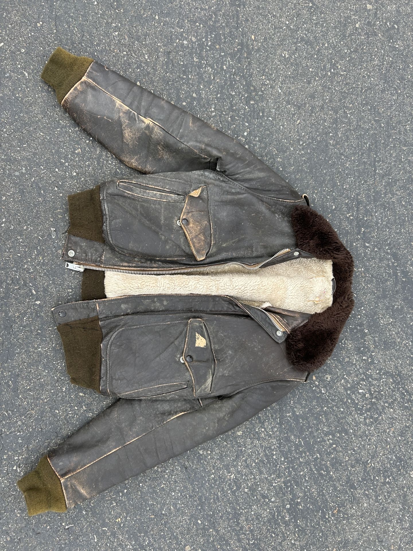 Vintage WWII Flight Jacket Bomber Original Horse Hide Jacket