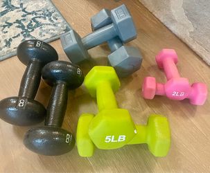 Hand weight sets — sold together