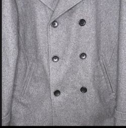 Claiborne Gray Wool Blend Peacoat
