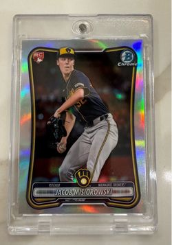 Jacob Misiorowski RARE BOWMAN REFRACTOR INVESTMENT RED ROOKIE CARD Brewers SP