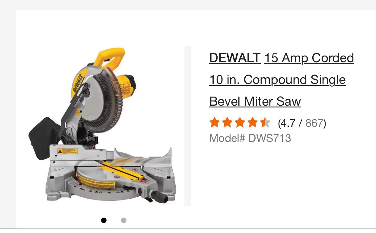 Dewalt Dw713 10 In Miter Saw