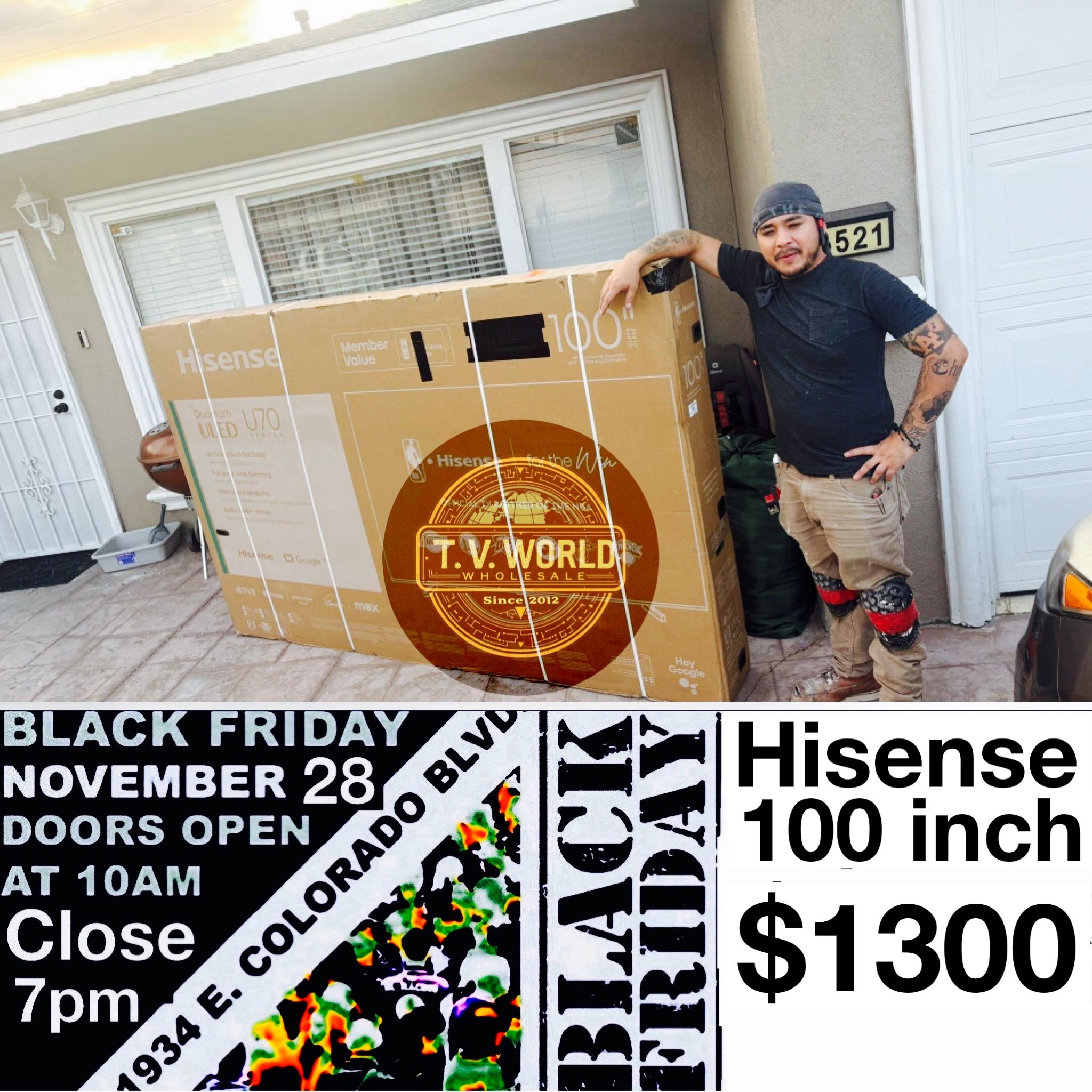 100 INCH TV SMART 4k TV HISENSE U70 BLACK FRIDAY SALE 