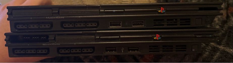 Two Playstation 2 (PS2) Slim Consoles (Consoles Only, No Cords, Read)