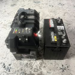 Minn Kota Battery Box And Battery. 