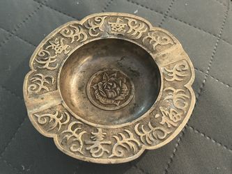 Unique Vintage Brass Ashtray