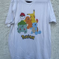 New Men Short Sleeve T-Shirt Size large Pokémon 