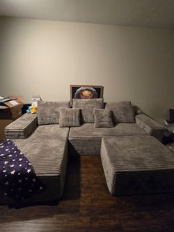 Cloud Modular Sectional Couch with 1 Ottoman
