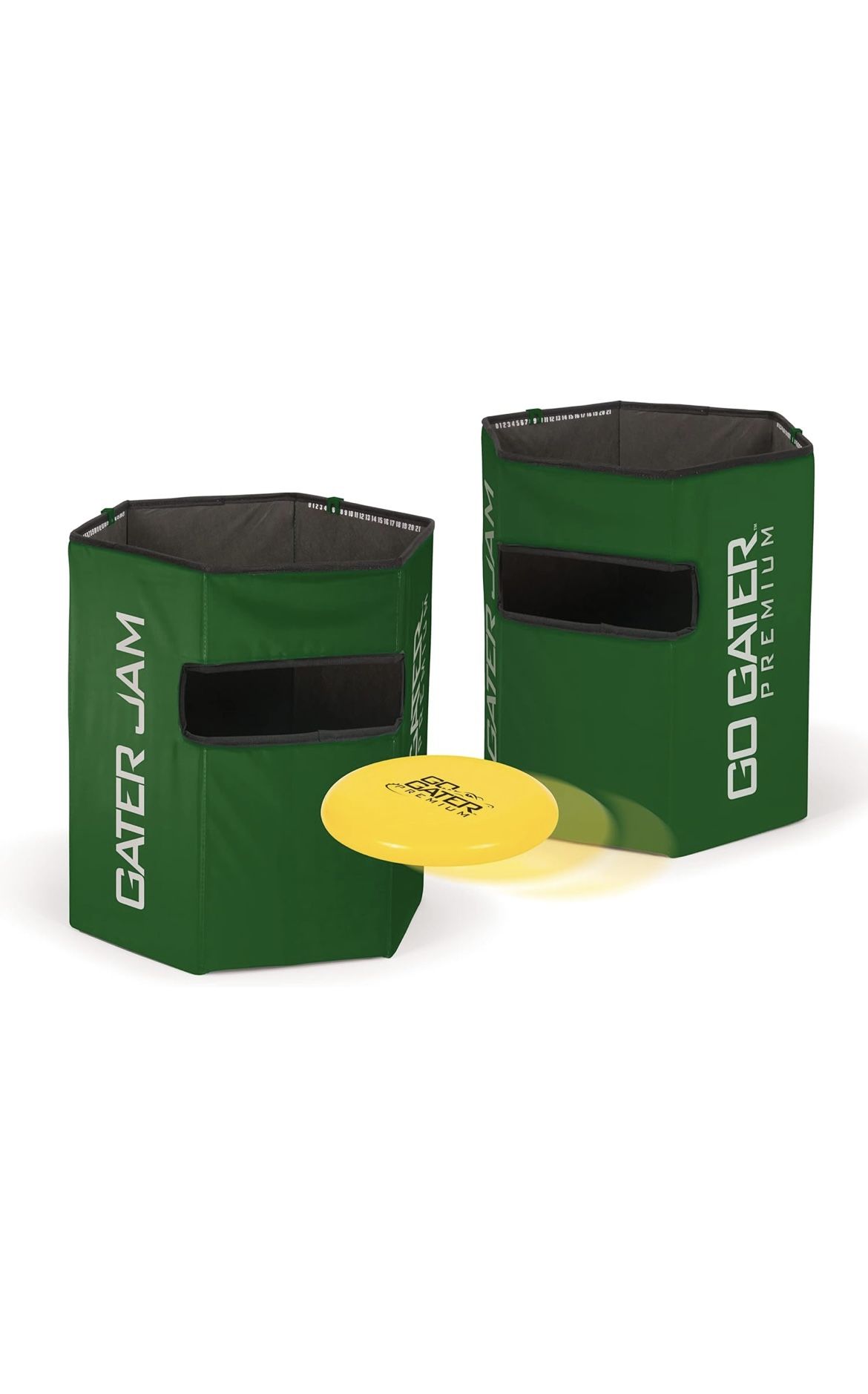 EastPoint Sports Go! Gater Folding Gater Jam Disc Toss Game - Outdoor Games Set with Frisbee Golf Disc and Collapsible Disc Golf Basket