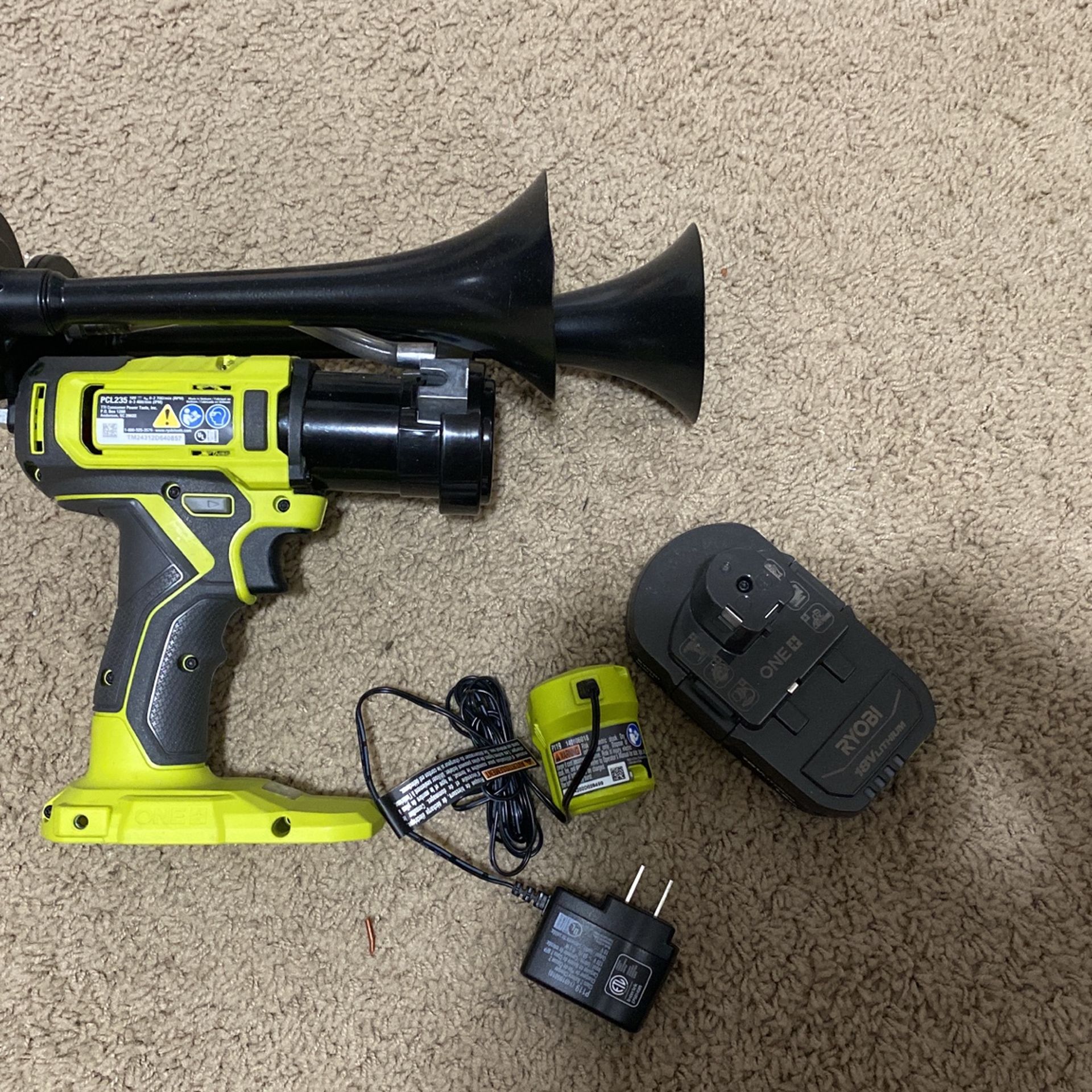Ryobi Cordless Dual Trumpet Train Horn Air Horn