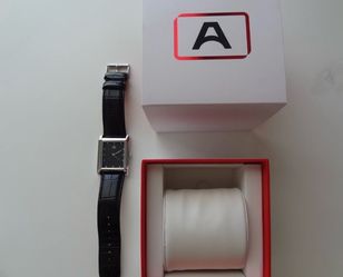 Dress Watch with Black Leather Strap