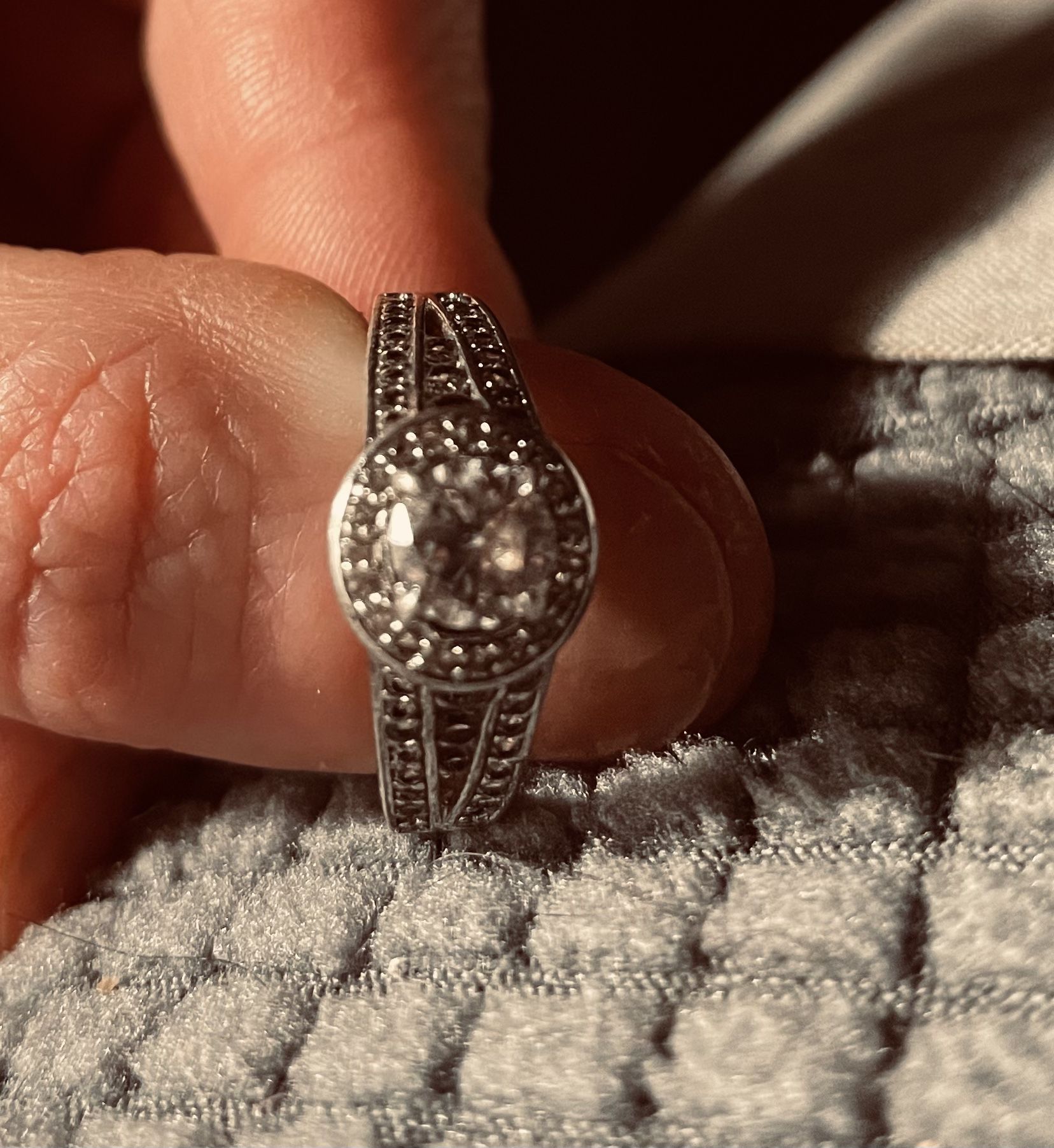 Vintage Setting In Silver With 2.64 Carat Diamonds 