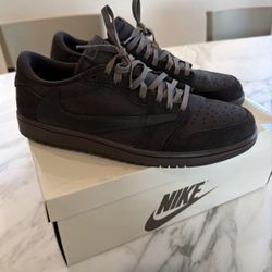 AIR JORDAN RETRO 1 Low X Travis Scott “velvet Brown” Size 11