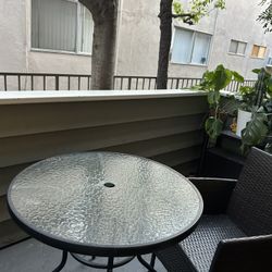 Patio Table And Two Chairs Set