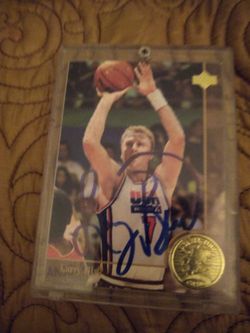 Larry Bird Sign Upper Deck Baseball Card Gold Sealed #86