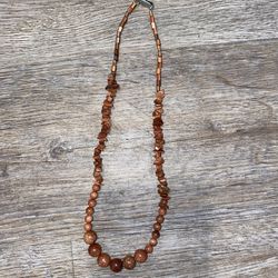 Sparkly Brown Beaded Necklace