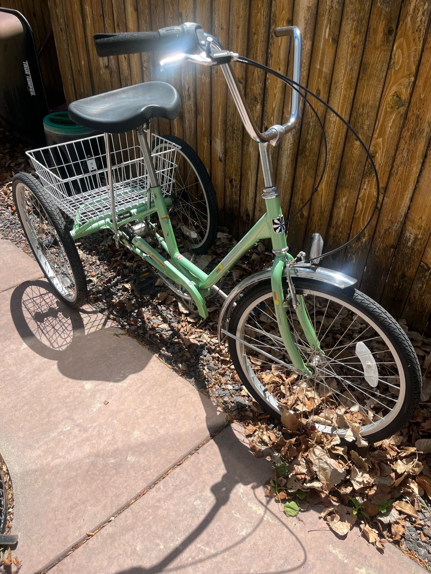 Mint Green 5-Speed Adult Tricycle w/ Basket