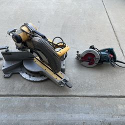 DeWalt 12” Compound Miter Saw & Makita Worm Drive Circular Saw