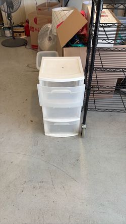 Three drawer storage unit