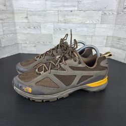 The North Face Cradle Mens Hiking Athletic Shoes Size 9 Brown Yellow