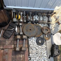 Dumbbells And Weights Selling All Together 