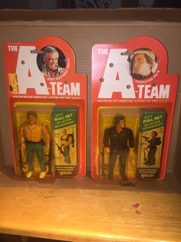 A-team Action Figures Templeton Peck aka Face, and John Hannibal Smith.