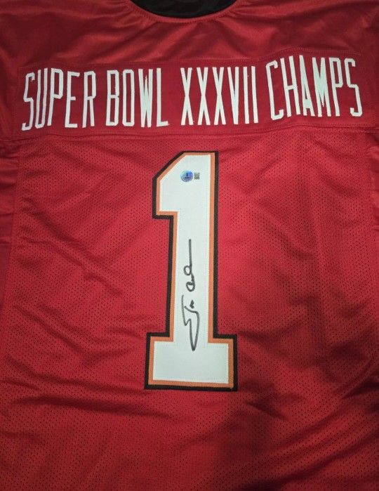 Jon Gruden Autographed Beckett Authenticated Tampa Bay Super Bowl XXXVII Jersey
