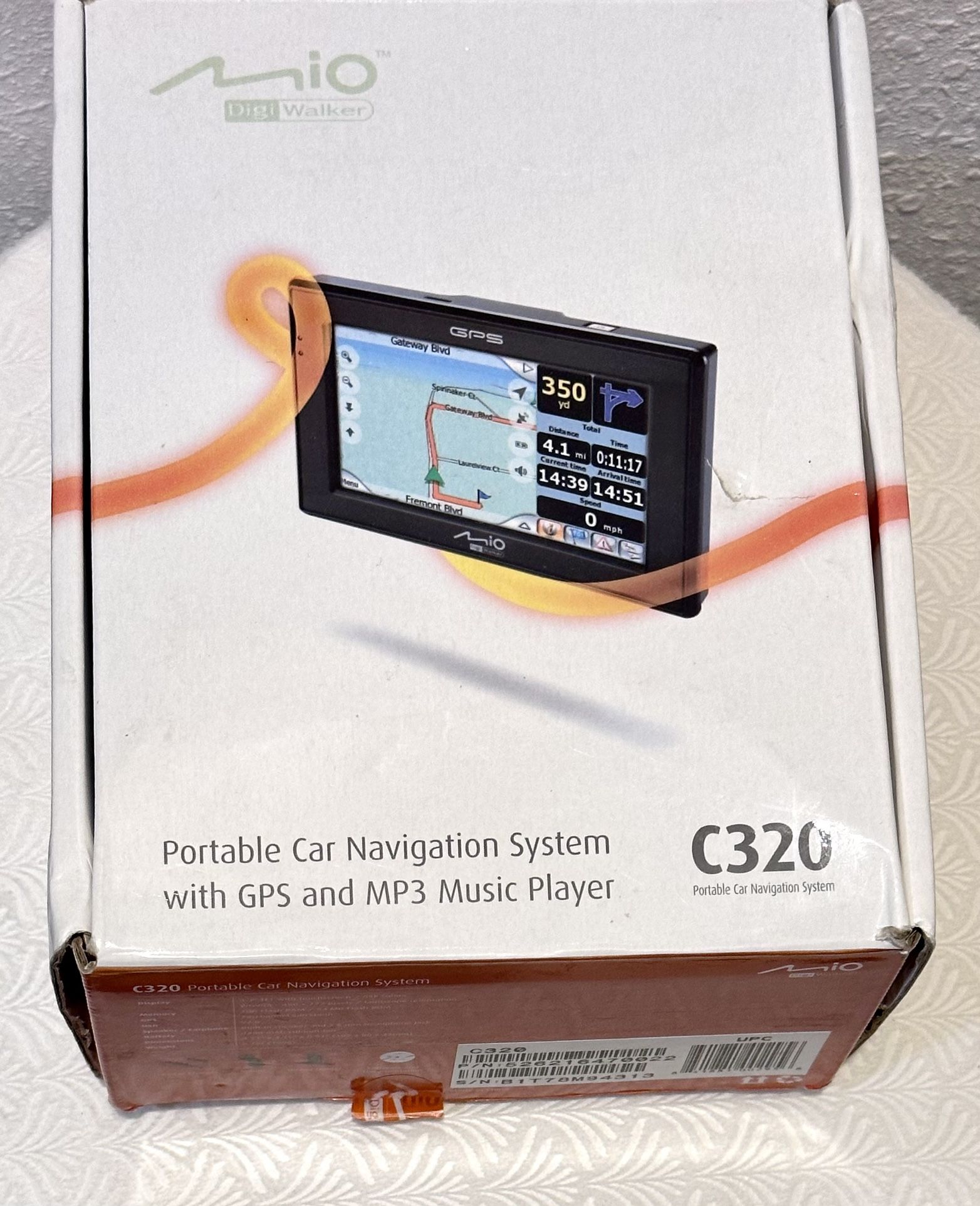 Mio Digi Walker GPS & MP3 Music Player C320 Portable Car Navigation System W Box