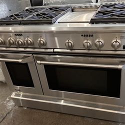 Monogram Set Range 48”W And Refrigerator 42”W Built In