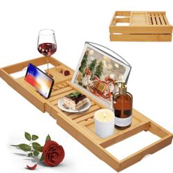 NEW Bamboo bath tray