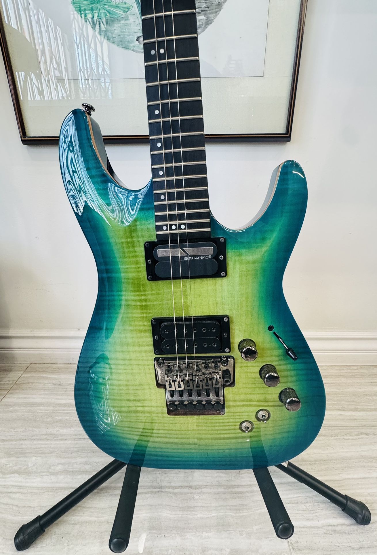 Schecter BlackJack SLS C-1 FR-S Electric Guitar - Aquaburst - Sweetwater