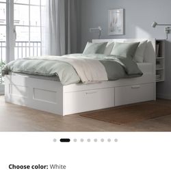 IKEA BRIMNES Queen Bed Frame with Storage for sale 🛏️