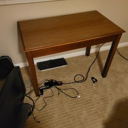 Wood Table- 42" Wide X 24" Deep, By 30" High.