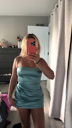teal dress