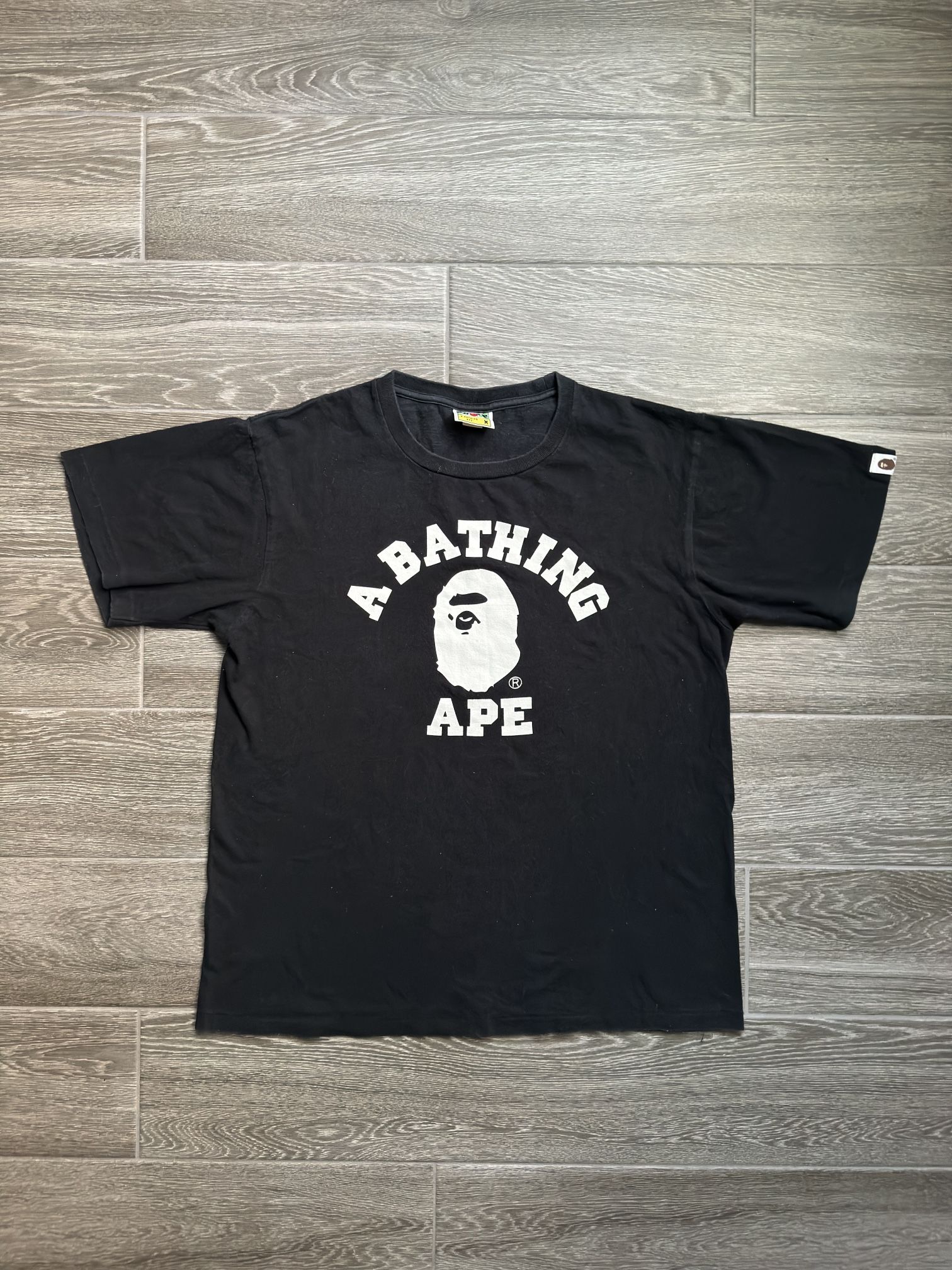 Bape black college T-shirt