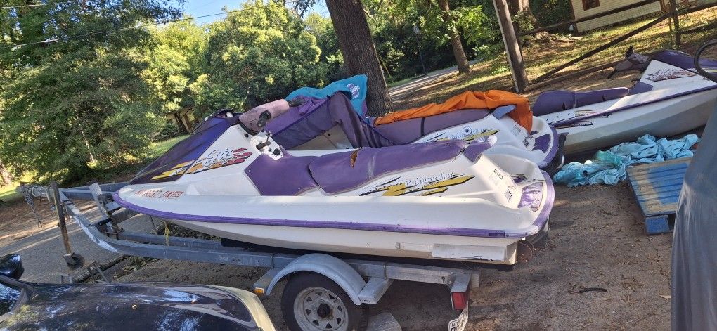 Jet Skiis A Double Trailer 