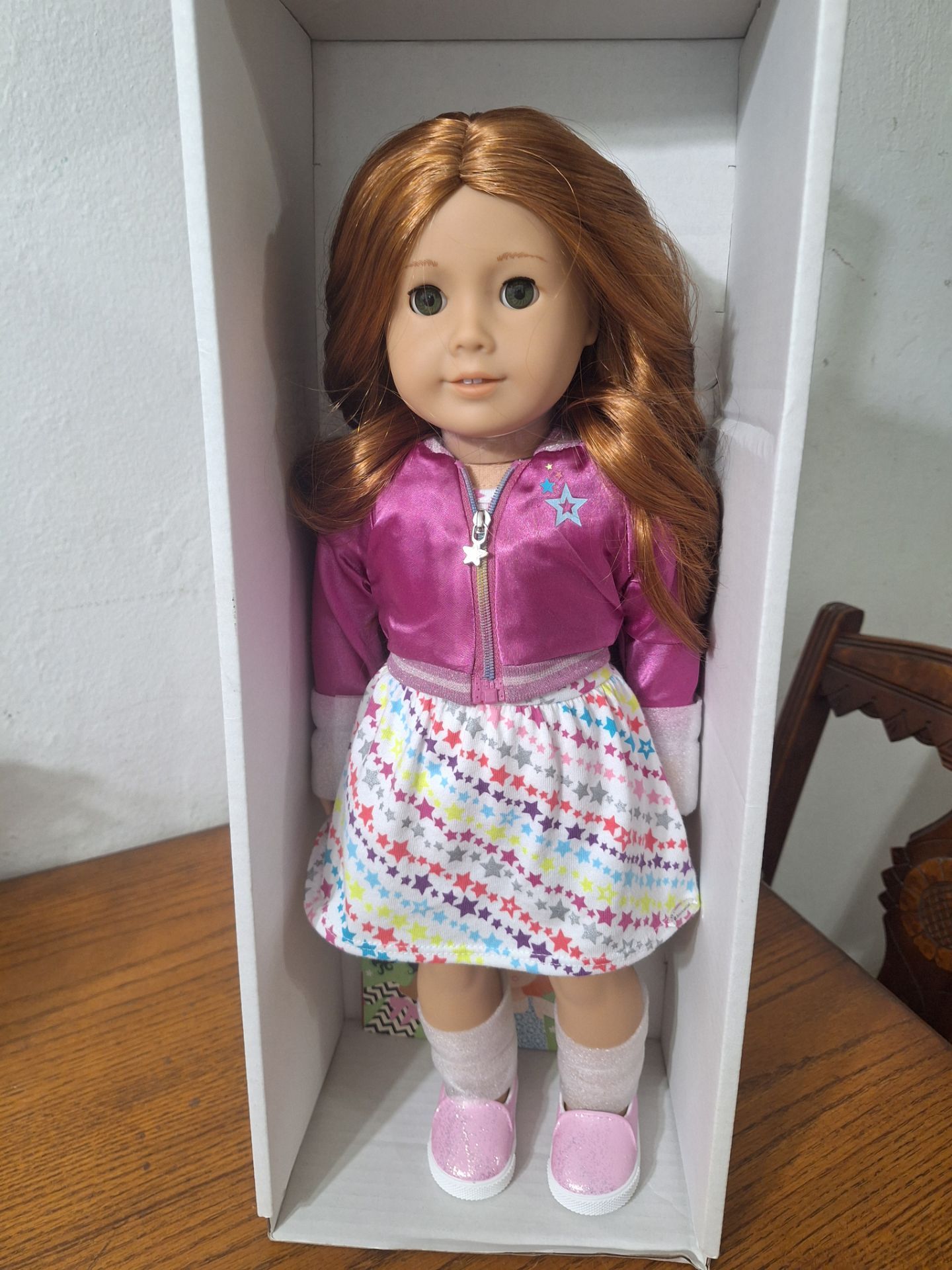 New!! HTF!! American Girl Truly Me Doll #61 Green Eyes, Wavy Red Hair 2019, Retired!!