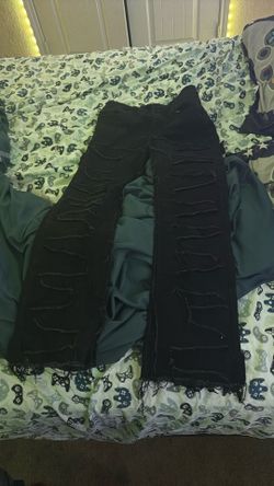 Black stacked jeans rockstar original 