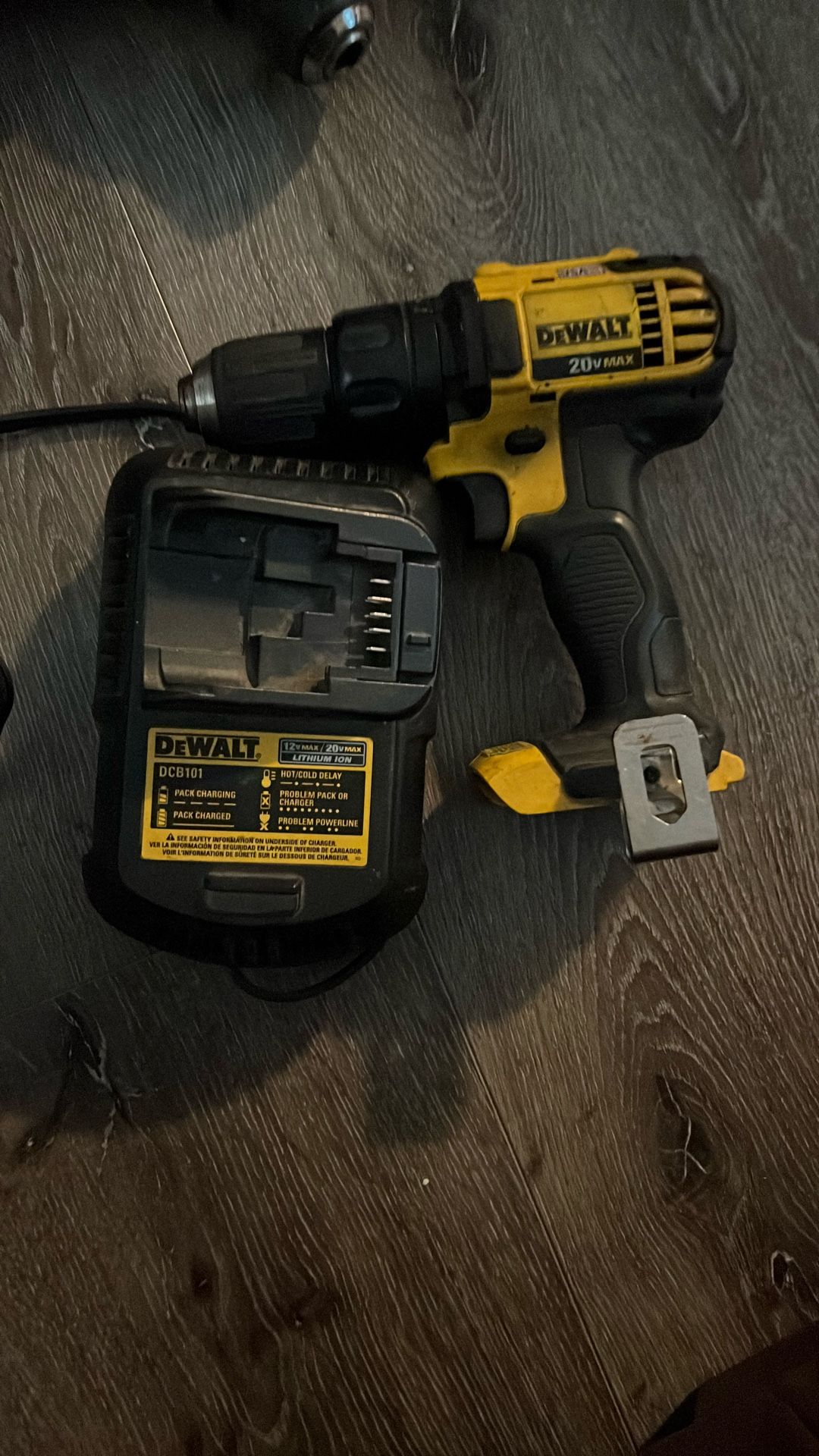 Dewalt 20v Max Drill And Charger No Battery